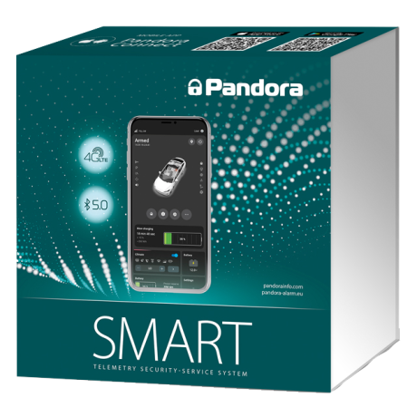 Alarm ja kaugkäivitus mobiilirakendusest Pandora Smart v4